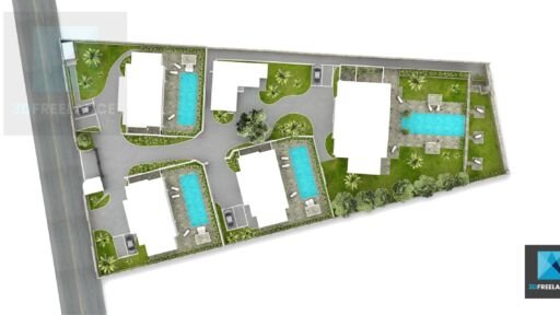 plan de masse 3d residence ile Maurice