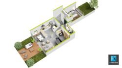 plan de vente d'appartement - plan 3d - freelance