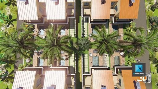 Résidence de vacances en 3D - Albion (Ile Maurice) | Infographiste Architecture