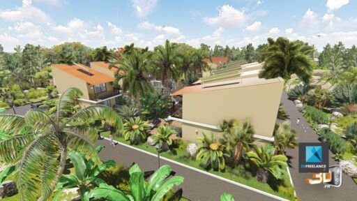 Résidence de vacances en 3D - Albion (Ile Maurice) | Infographiste Architecture