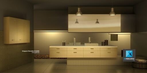 rendu 3d salle de bain