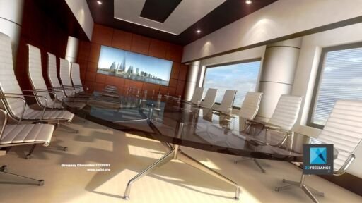 rendu 3d salle de reunion