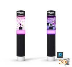 Design d'une borne présentoir pour téléphones