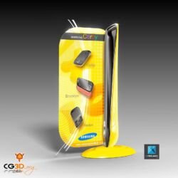 Illustrations 3D du Totem PLV Corby