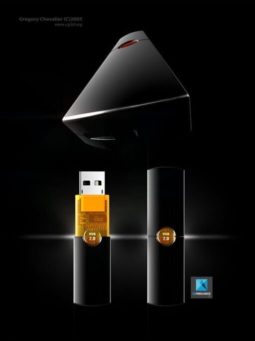 Modélisation 3D de la Clé Sony USB 2.0