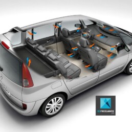 Illustrations 3D Renault Espace Climatisation