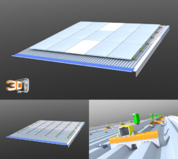 Modélisation 3D d'une toiture photovoltaïque | Client: 3I Plus
