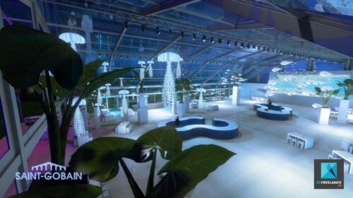 image d'ambiance 3d rough événementiel freelance saint-gobain
