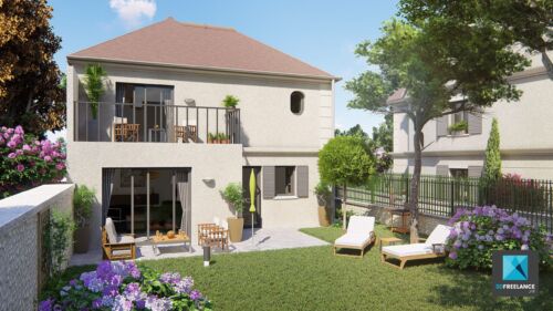 image 3d jardin