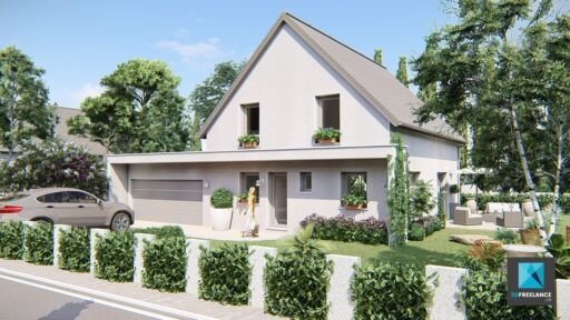 perspective 3d maison architecture - freelance immobilier