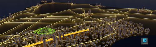 animation 3d trajet de train