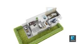 axonométrie maison Grenoble - graphiste 3d architecture