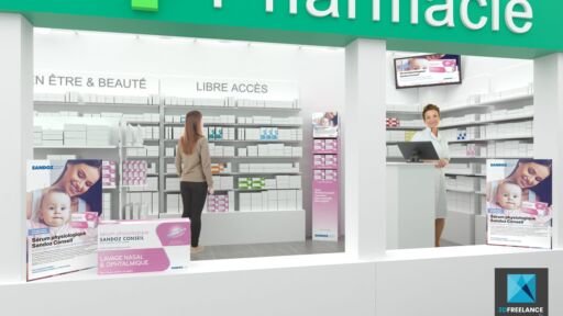 image 3d pharmacie - rendu 3d pharmacie