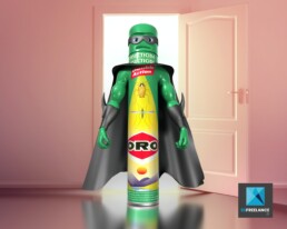 personnage bombe insecticide