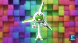 mascotte eolienne - illustration personnage
