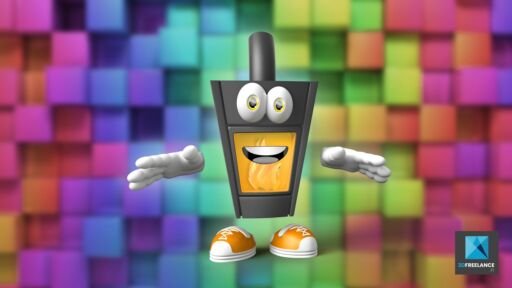 illustration personnage mascotte poêle