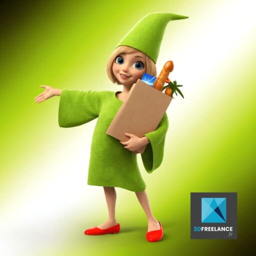 image 3d fee - mascotte 3d fee