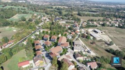 perspective 3d intégration vue drone - residence Grenoble