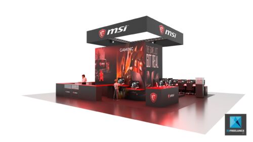 perspective 3d stand jeux vidéo msi