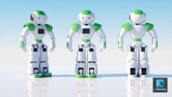 rendu 3d robot personnage