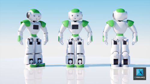 rendu 3d robot personnage