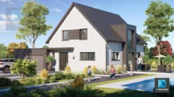 dessin 3d maison Alsace