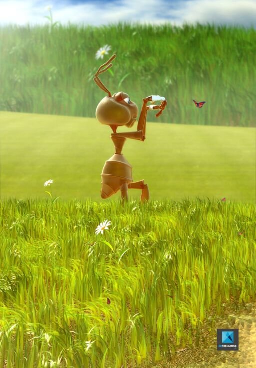 illustration 3d fourmi fourmille - personnage mascotte