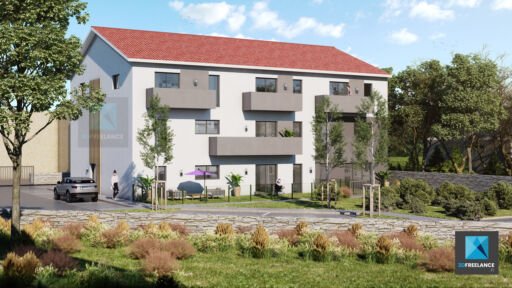 illustration 3d immeuble résidentiel Auvergne-Rhône-Alpes Isère