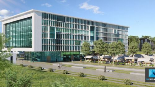 image 3D immeuble de bureaux