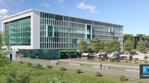 image 3D immeuble de bureaux