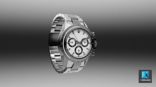 image 3d montre freelance horlogerie