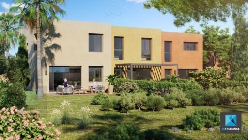 image 3d villas région PACA freelance architecture - cote d'azur
