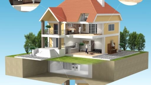 image 3d écorché maison