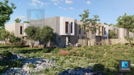 image 3d - perspective 3d - rendu sud de la France - immobilier architecture