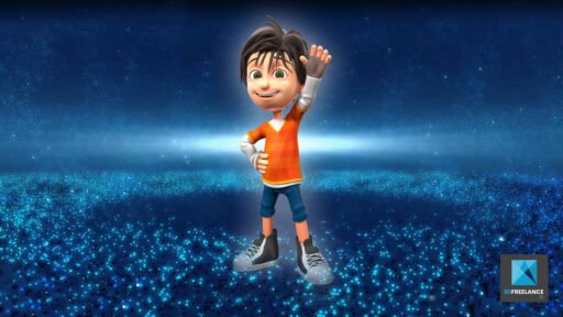 modélisation 3D personnage enfant garçon