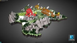 modélisation carte de france en 3D