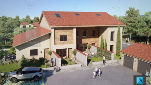 perspective 3d résidence immeuble SAINT-MAMMES