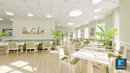 perspective 3d restaurant