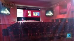 perspective 3d scénographie - plénière Qatar