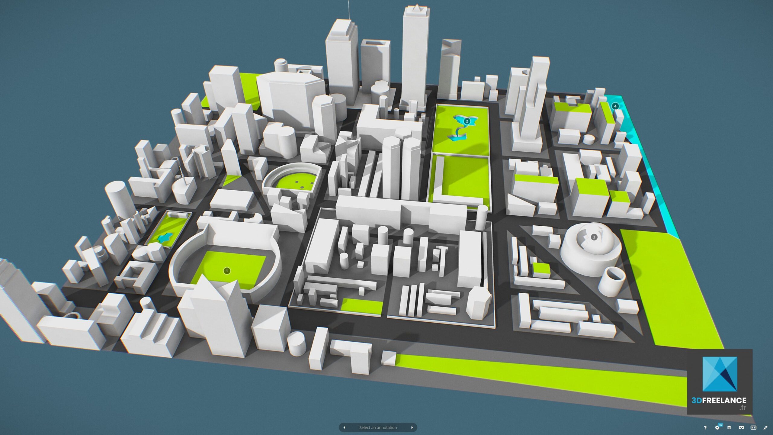 plan interactif 3d