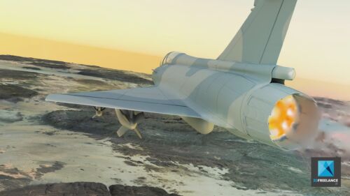 rendu 3d avion