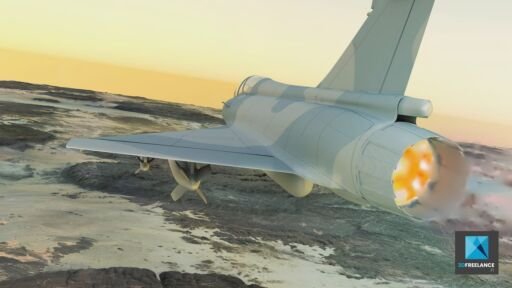 rendu 3d avion
