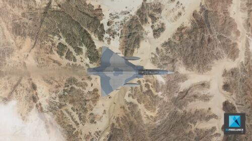 rendu 3d militaire avion