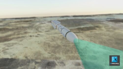 rendu 3d missile