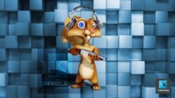 personnage écureuil - mascotte cartoon