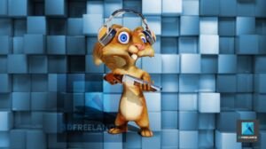 personnage écureuil - mascotte cartoon