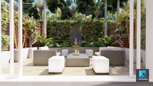 perspective 3d villa saint barthelemy