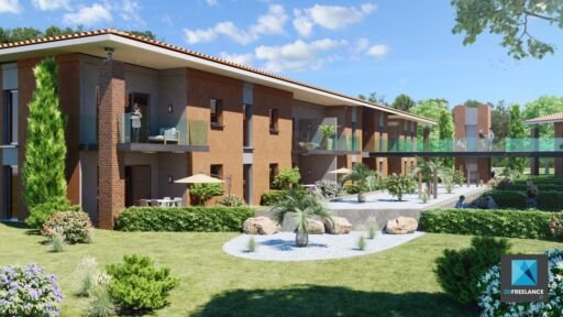 rendu 3d architecture - résidence Toulouse