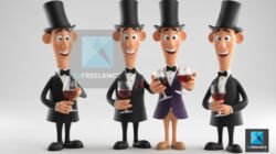 mascotte 3d sommelier personnage