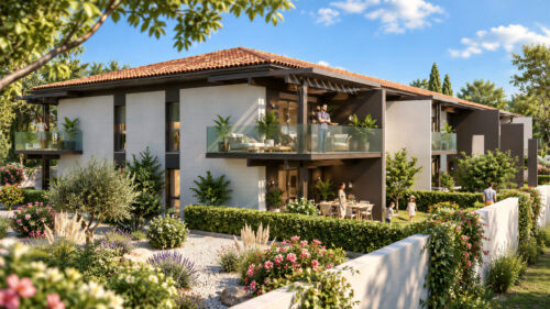 perspective 3d immobilier résidence Toulouse